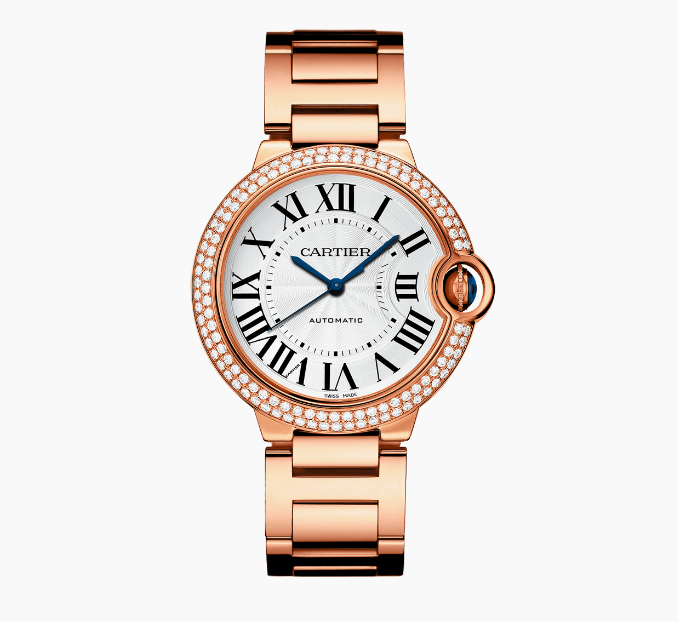 Rose Encrusted Golden Bleu - 36mm