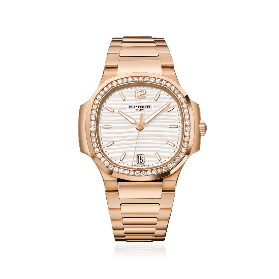 PTK Nautilus Rose Gold Watch - White Dial