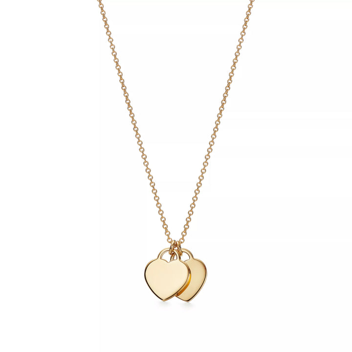 TF Gold Necklace with Blue Heart Pendant
