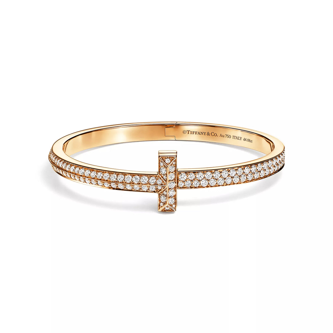 T1 Golden Pavé Zirconia Bangle