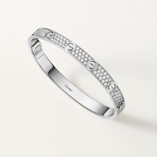 Love Silver Paved Bracelet