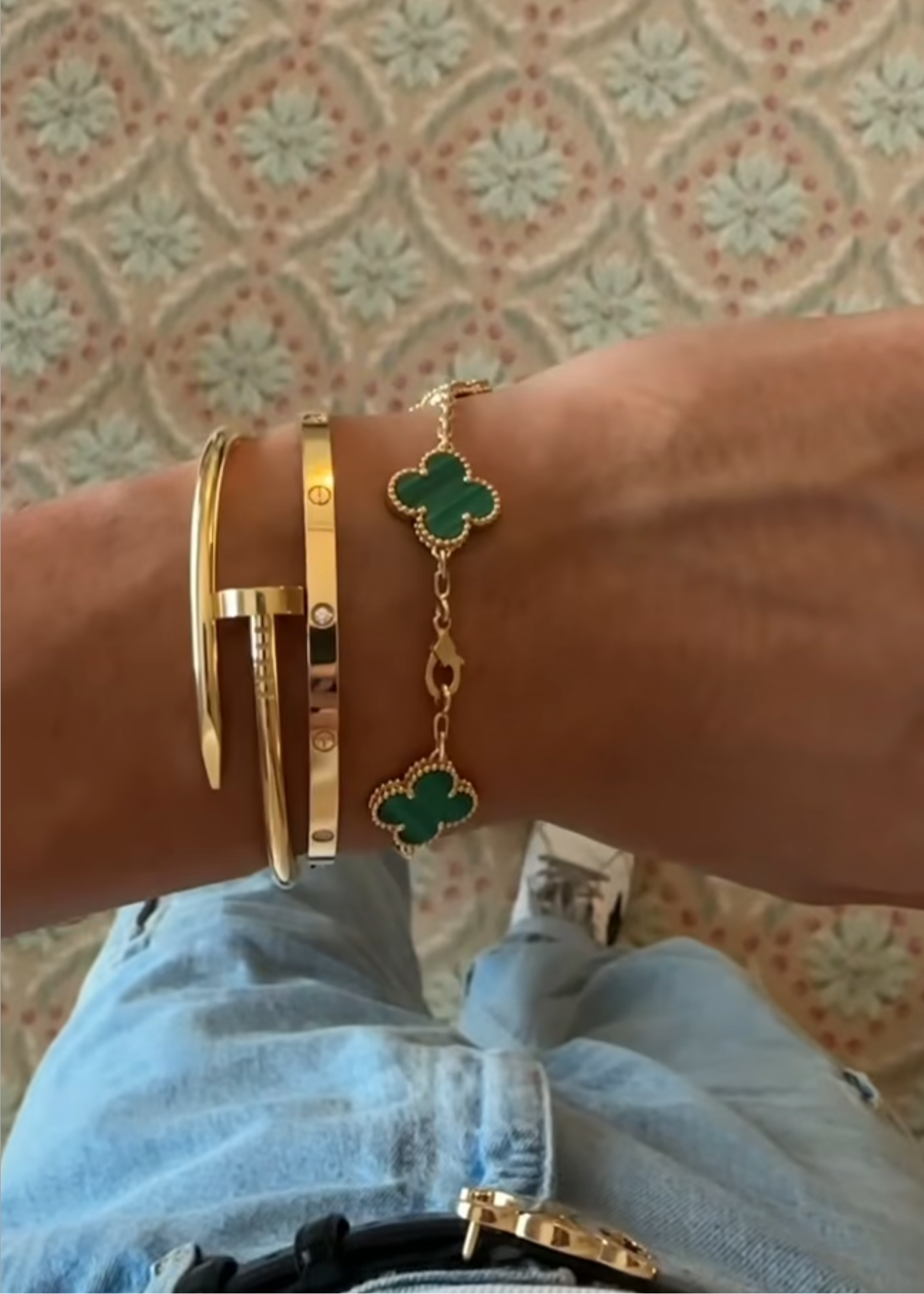 Vintage Alhambra 5 Clover Bracelet – Green