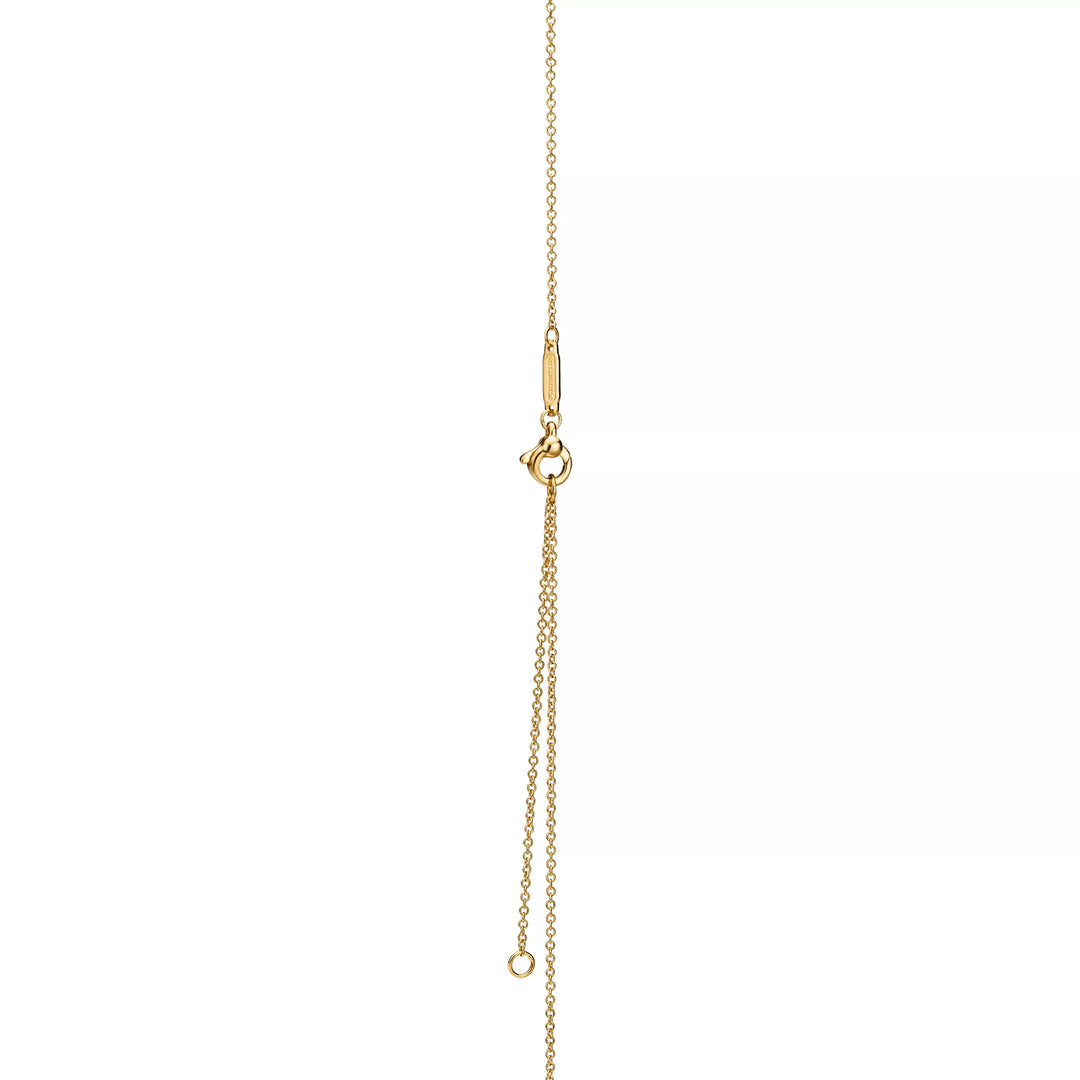 TF Gold Necklace with Blue Heart Pendant