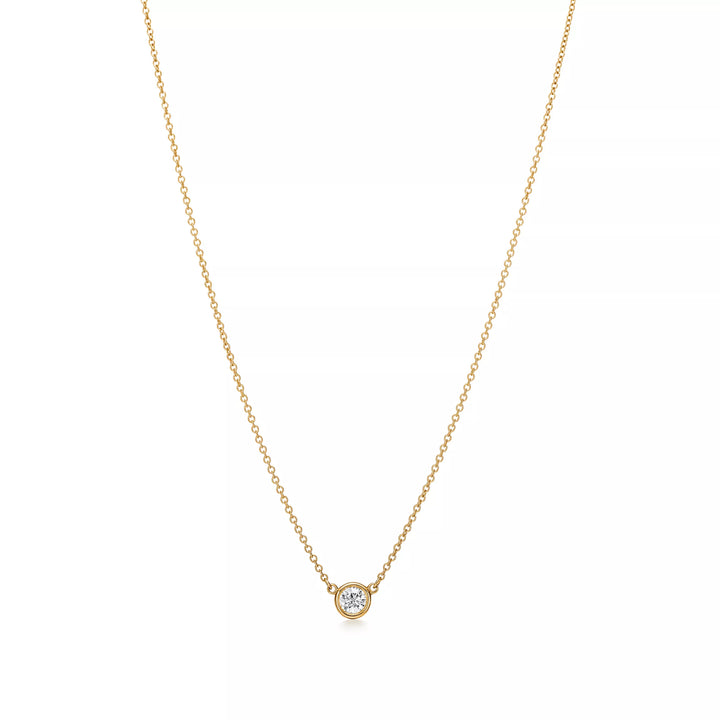 TF Elsa gold solitaire pendant