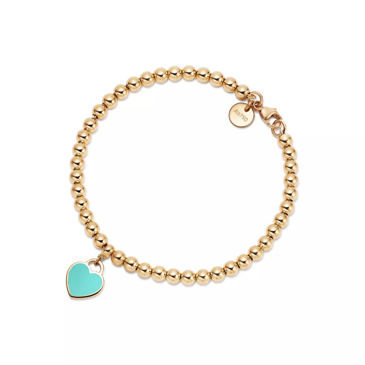 TF GOLDEN BRACELET WITH BLUE HEART