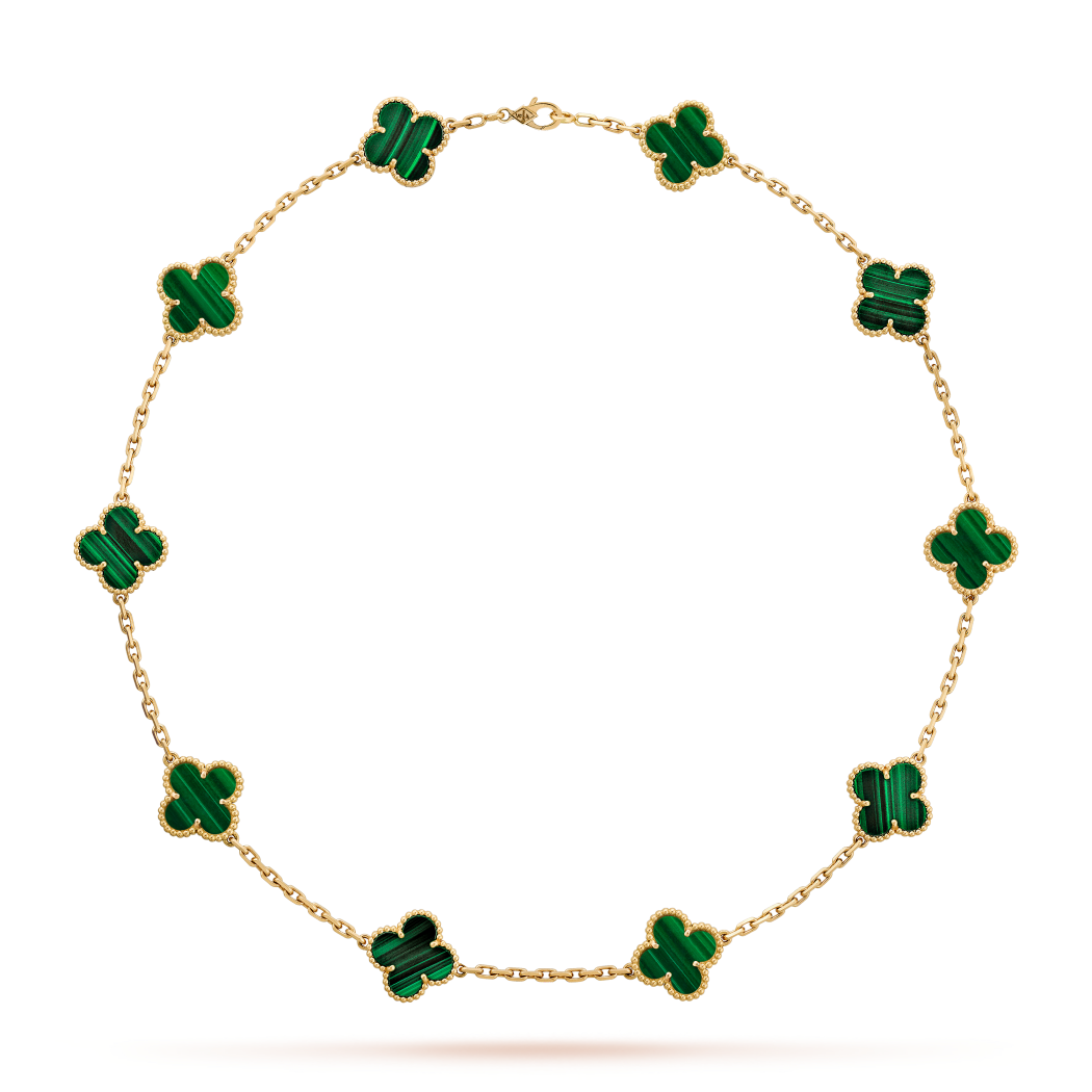 Vintage Alhambra 10 Clover Necklace – Green