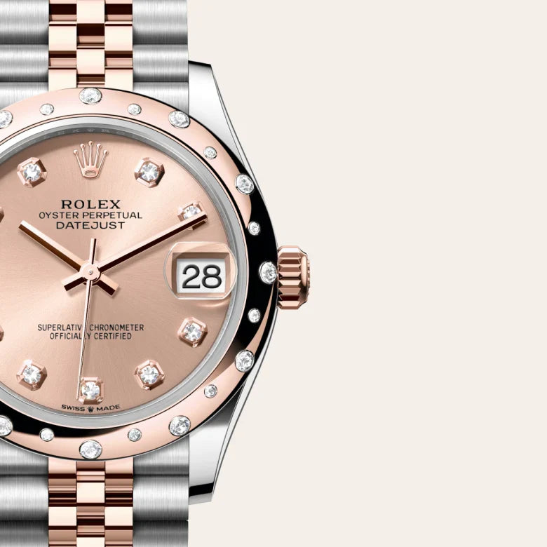 RLX Date Just 31 Rose Watch – Zirconia Dial