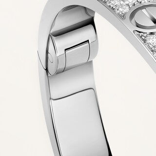 Love Silver Paved Bracelet