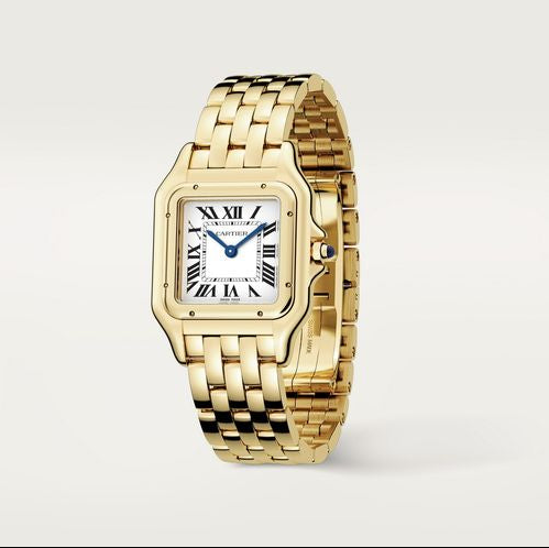 Cart Panth Medium Golden Watch - 29mm