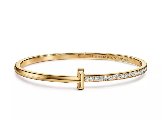 Bracelet T Golden with Crystals