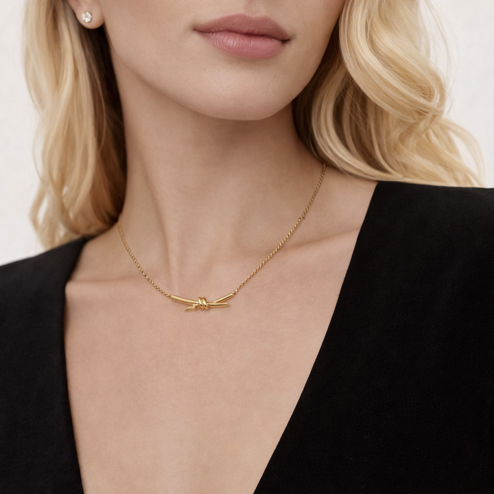Golden Knot Necklace