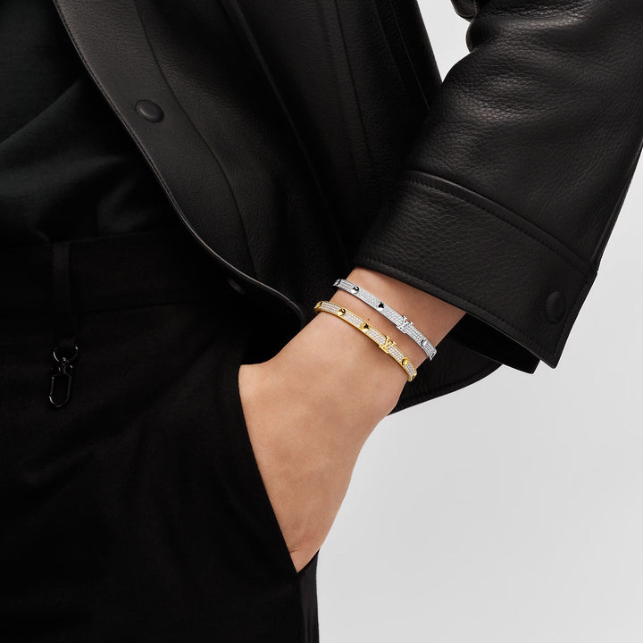LV Empreinte Pavé Zirconia Silver Bracelet