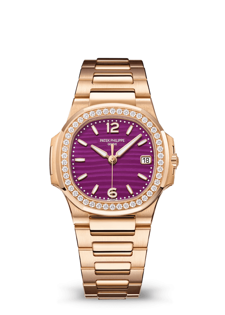 PTK Nautilus Rose Gold Watch - Purple Dial - 32 mm