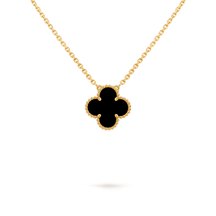 Vintage Alhambra Pendant Necklace - Black