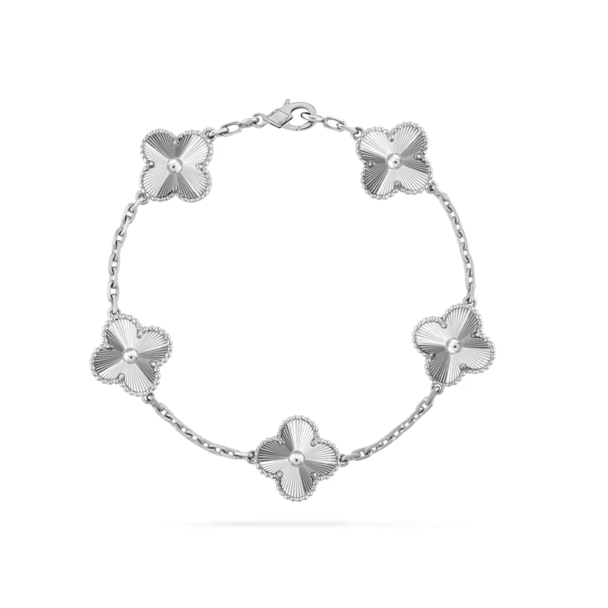 Vintage Alhambra 5 Clover Bracelet – Silver Plated Semi-Jewelry