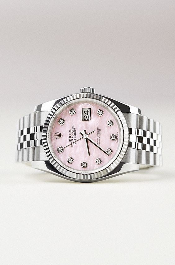 Silver Rose RLX Date Just 31 Watch