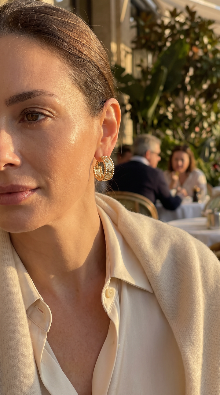Golden Clovers Earrings
